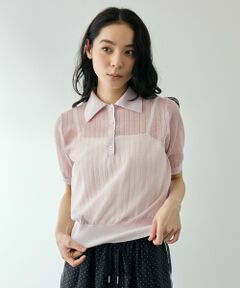 QUEENS COURT / クイーンズコート ニット・セーター | ヴィスコースポロニットプルオーバー