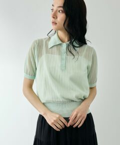 QUEENS COURT / クイーンズコート ニット・セーター | ヴィスコースポロニットプルオーバー