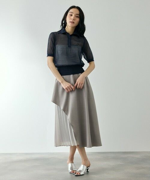 QUEENS COURT / クイーンズコート ニット・セーター | ヴィスコースポロニットプルオーバー | 詳細3