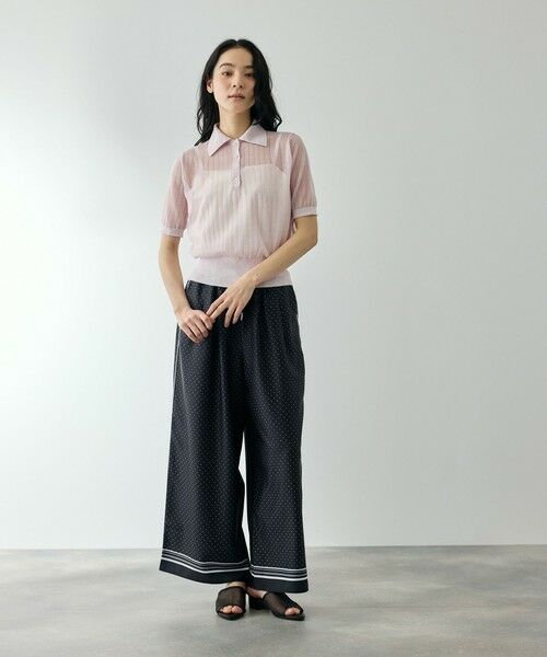 QUEENS COURT / クイーンズコート ニット・セーター | ヴィスコースポロニットプルオーバー | 詳細7