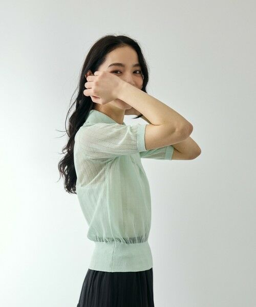 QUEENS COURT / クイーンズコート ニット・セーター | ヴィスコースポロニットプルオーバー | 詳細11