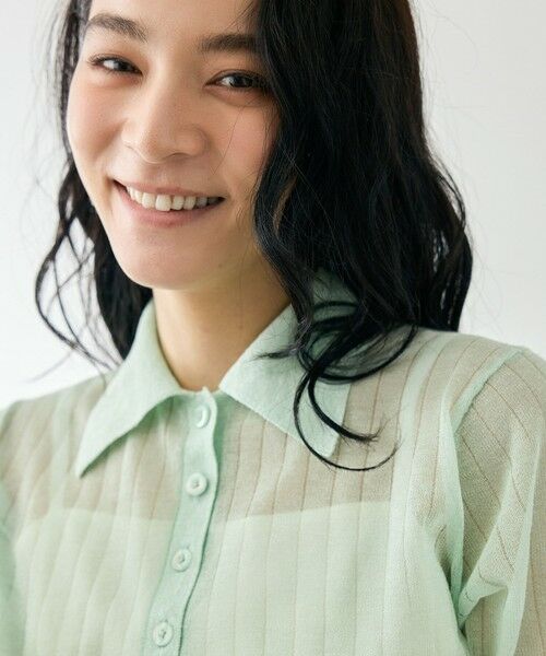 QUEENS COURT / クイーンズコート ニット・セーター | ヴィスコースポロニットプルオーバー | 詳細12