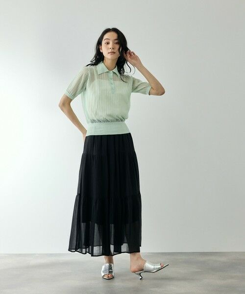 QUEENS COURT / クイーンズコート ニット・セーター | ヴィスコースポロニットプルオーバー | 詳細13