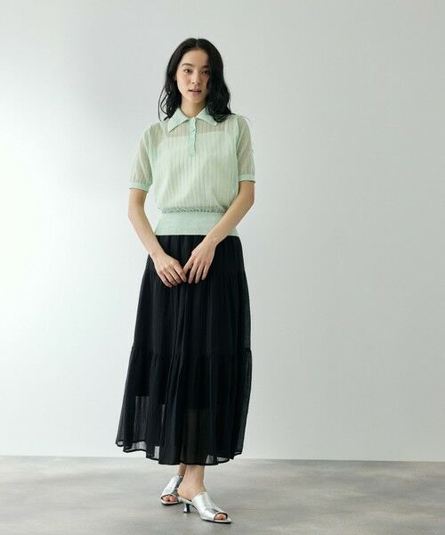 QUEENS COURT / クイーンズコート ニット・セーター | ヴィスコースポロニットプルオーバー | 詳細14