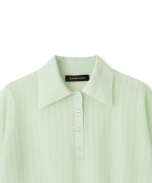 QUEENS COURT / クイーンズコート ニット・セーター | ヴィスコースポロニットプルオーバー | 詳細17