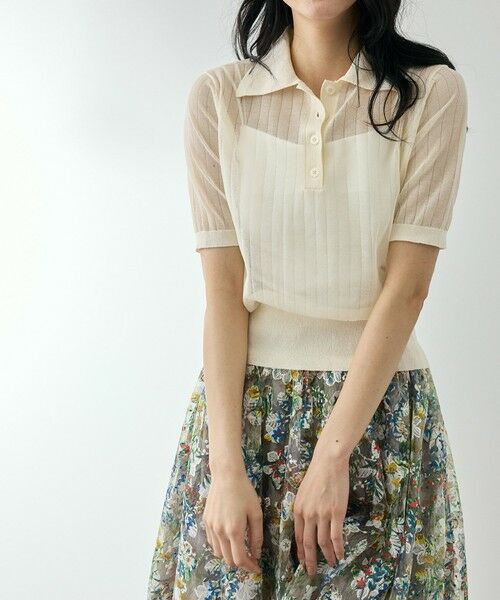 QUEENS COURT / クイーンズコート ニット・セーター | ヴィスコースポロニットプルオーバー | 詳細21