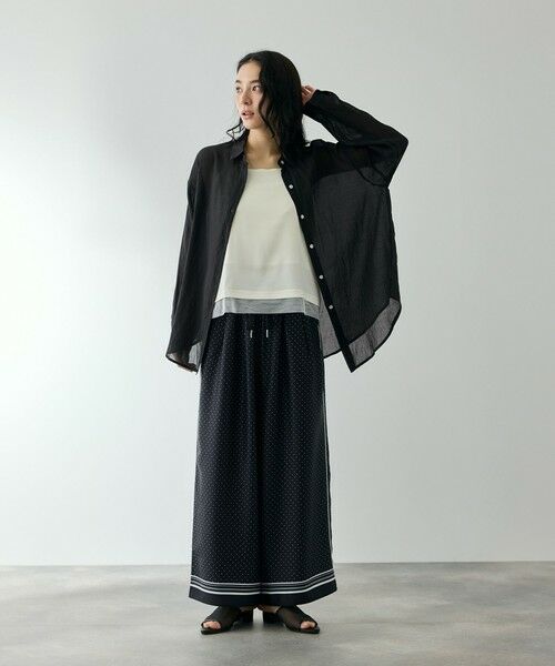 QUEENS COURT / クイーンズコート シャツ・ブラウス | リネニーヴェールステンカラーブラウス | 詳細3