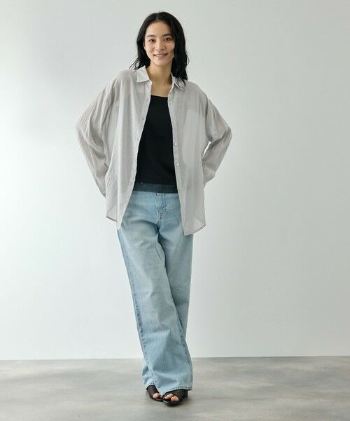 QUEENS COURT / クイーンズコート シャツ・ブラウス | リネニーヴェールステンカラーブラウス | 詳細12