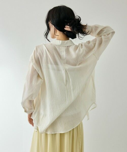 QUEENS COURT / クイーンズコート シャツ・ブラウス | リネニーヴェールステンカラーブラウス | 詳細17