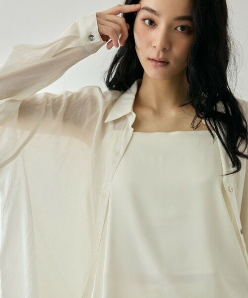 QUEENS COURT / クイーンズコート シャツ・ブラウス | リネニーヴェールステンカラーブラウス | 詳細18