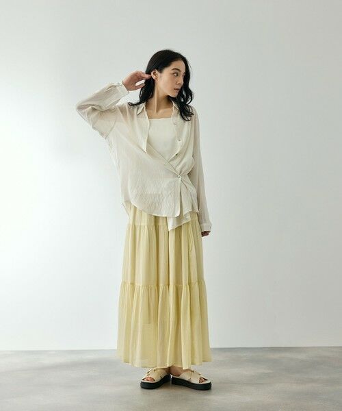 QUEENS COURT / クイーンズコート シャツ・ブラウス | リネニーヴェールステンカラーブラウス | 詳細19