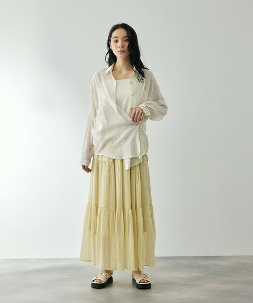 QUEENS COURT / クイーンズコート シャツ・ブラウス | リネニーヴェールステンカラーブラウス | 詳細20