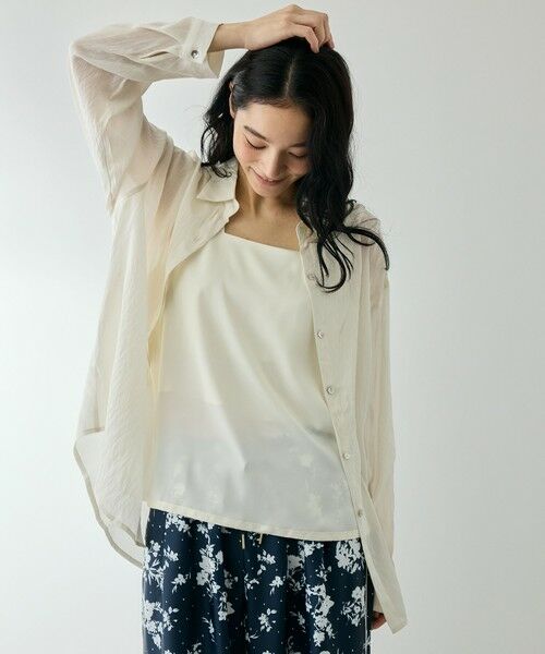 QUEENS COURT / クイーンズコート シャツ・ブラウス | リネニーヴェールステンカラーブラウス | 詳細22