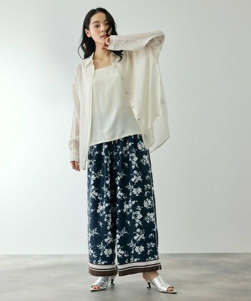 QUEENS COURT / クイーンズコート シャツ・ブラウス | リネニーヴェールステンカラーブラウス | 詳細24