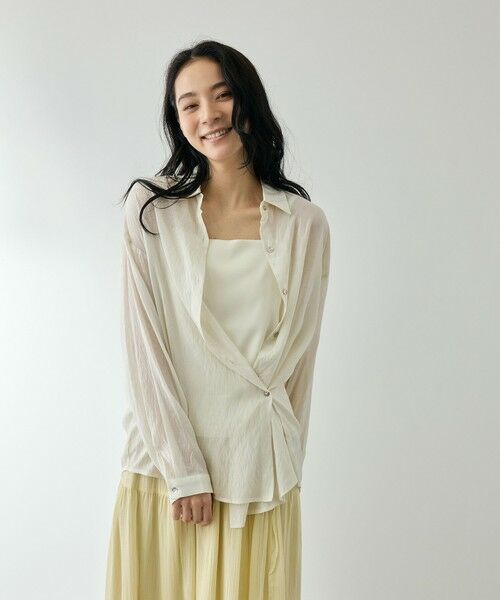 QUEENS COURT / クイーンズコート シャツ・ブラウス | リネニーヴェールステンカラーブラウス | 詳細14