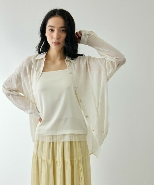 QUEENS COURT / クイーンズコート シャツ・ブラウス | リネニーヴェールステンカラーブラウス | 詳細15