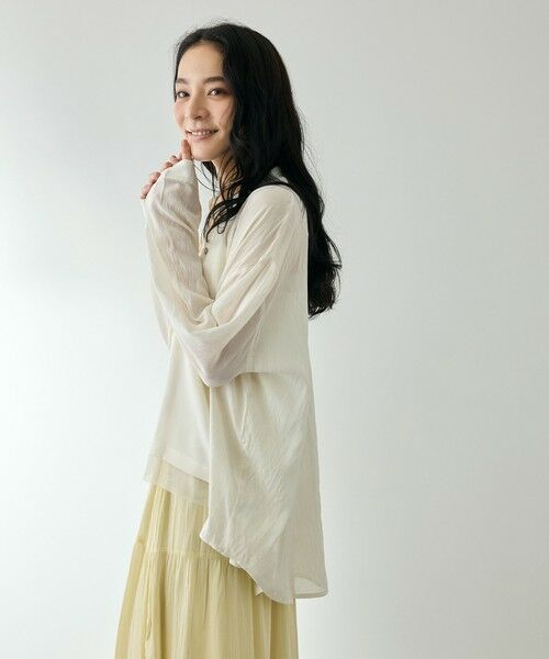 QUEENS COURT / クイーンズコート シャツ・ブラウス | リネニーヴェールステンカラーブラウス | 詳細16
