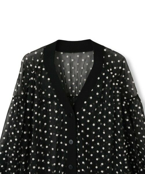 QUEENS COURT / クイーンズコート カーディガン・ボレロ | フラワー刺繍テキスタイルカーディガン | 詳細6