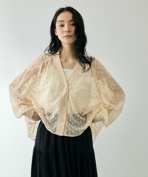 QUEENS COURT / クイーンズコート カーディガン・ボレロ | フラワー刺繍テキスタイルカーディガン | 詳細10