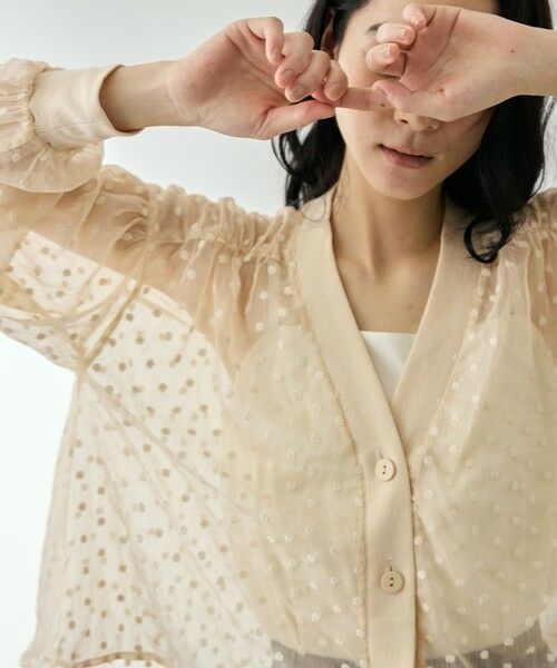 QUEENS COURT / クイーンズコート カーディガン・ボレロ | フラワー刺繍テキスタイルカーディガン | 詳細13