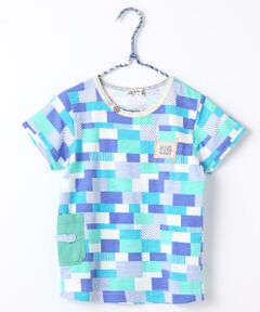 ブロックパターンTシャツ