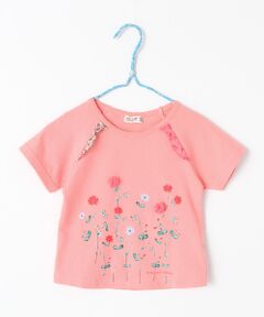 夏物　小花Tシャツ