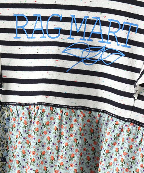 Rag Mart / ラグマート ミニ丈・ひざ丈ワンピース | 切り替え天竺ロゴワンピース | 詳細5