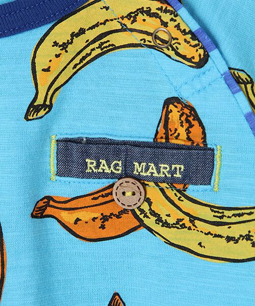 Rag Mart / ラグマート Tシャツ | バナナ・キウイ柄背面ボーダー天竺Tシャツ | 詳細5