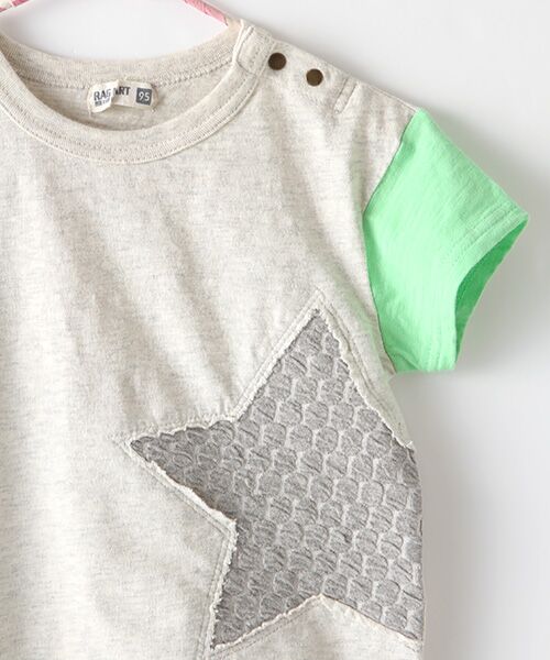 Rag Mart / ラグマート Tシャツ | 星型切り替え袖配色Tシャツ | 詳細2