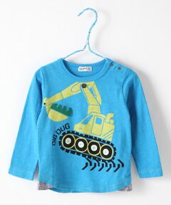 ロングスリーブTシャツ　ショベルカー