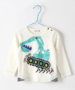 ロングスリーブTシャツ　ショベルカー