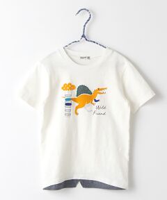 レイヤード風Tシャツ　恐竜