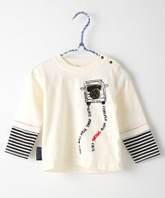 クルマプリントレイヤード風Tシャツ