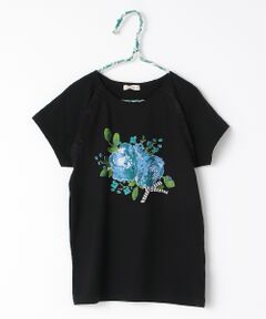 フラワープリントTシャツ