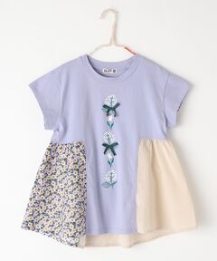 ブーケプリントペプラムTシャツ