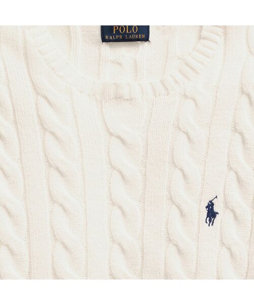 POLO RALPH LAUREN / ポロ ラルフ ローレン ニット・セーター | ケーブルニット コットン セーター | 詳細6