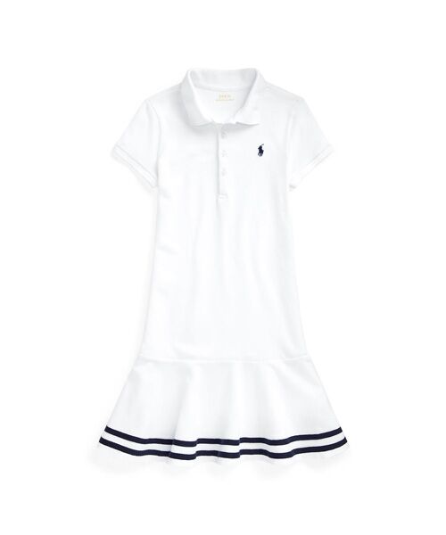 セール ガールズ 7才 16才 ストライプド ストレッチ メッシュ ポロ ドレス ミニ丈 ひざ丈ワンピース Polo Ralph Lauren ポロ ラルフ ローレン ファッション通販 タカシマヤファッションスクエア