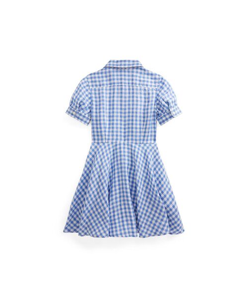 セール ガールズ 5才 6才 ギンガム リネン シャツドレス ミニ丈 ひざ丈ワンピース Polo Ralph Lauren ポロ ラルフ ローレン ファッション通販 タカシマヤファッションスクエア