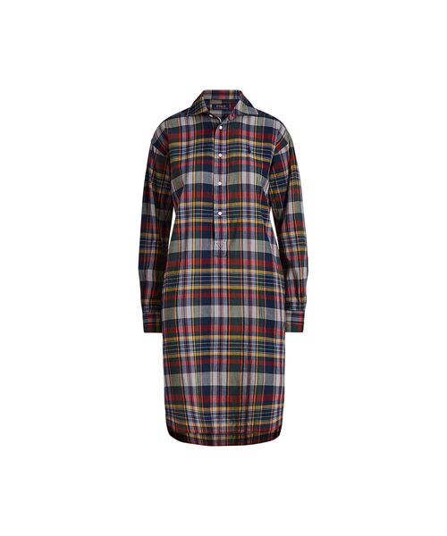 コットン マドラス シャツドレス ロング マキシ丈ワンピース Polo Ralph Lauren ポロ ラルフ ローレン ファッション通販 タカシマヤファッションスクエア