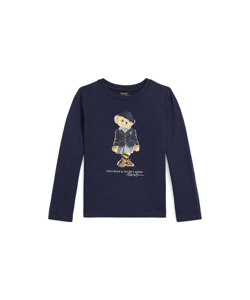 (ガールズ 4才～6才)Polo ベア コットン ロングスリーブ Tシャツ