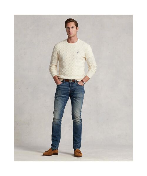 ケーブルニット ウールカシミヤ セーター （ニット・セーター）｜POLO
