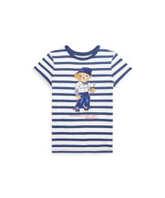 (ガールズ 7才～16才)Polo ベア ストライプド コットン Tシャツ