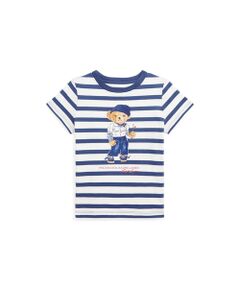 (ガールズ 2才～4才)Polo ベア ストライプド コットン Tシャツ