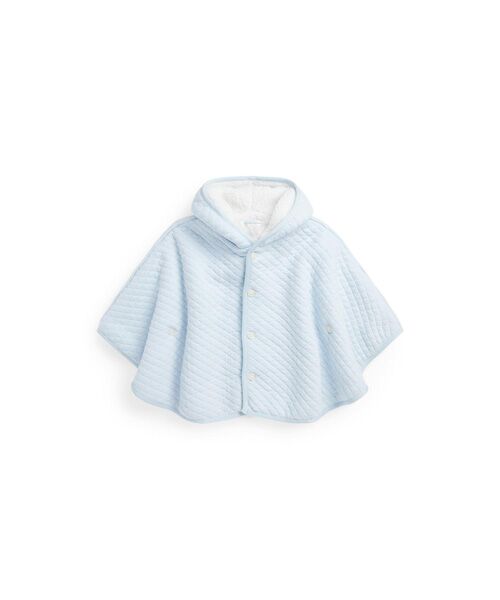 ベビー)キルテッド コットン フーデッド ポンチョ (ポンチョ)|POLO