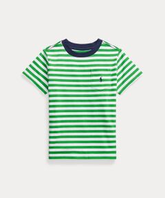 (ボーイズ 4才～7才)ストライプド コットン ジャージー ポケット Tシャツ
