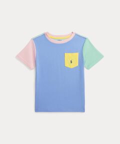 (ボーイズ 4才～7才)カラーブロック コットン ポケット Tシャツ