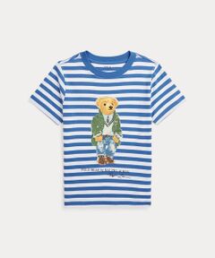 (ボーイズ 4才～7才)Polo ベア ストライプド コットン ジャージー Tシャツ