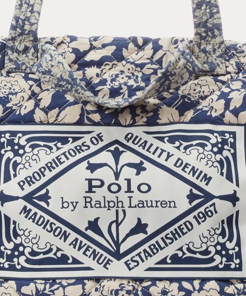 セール】 キルテッド フローラル コットン エクストララージ トート  