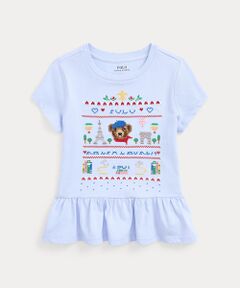 (ガールズ 2才～6才)Polo ベア コットン ジャージー ペプラム Tシャツ