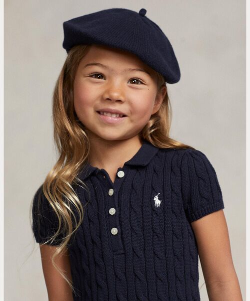 POLO RALPH LAUREN / ポロ ラルフ ローレン ミニ丈・ひざ丈ワンピース | (ガールズ 2才～6才)ケーブルニット コットン Polo セーター ドレス | 詳細3